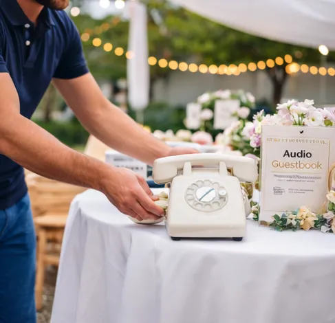 Installation d’un livre d’or audio par un professionnel sur le lieu d’un événement