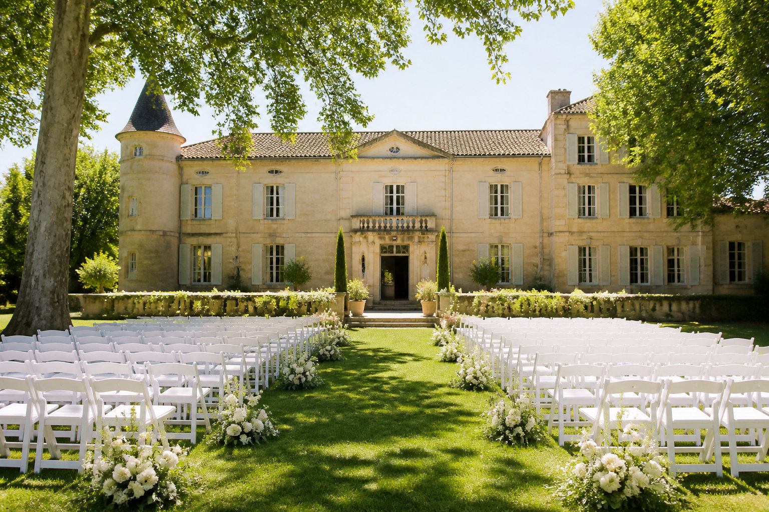 Sonorisation pour l’organisation de mariage dans un château du Sud-Ouest