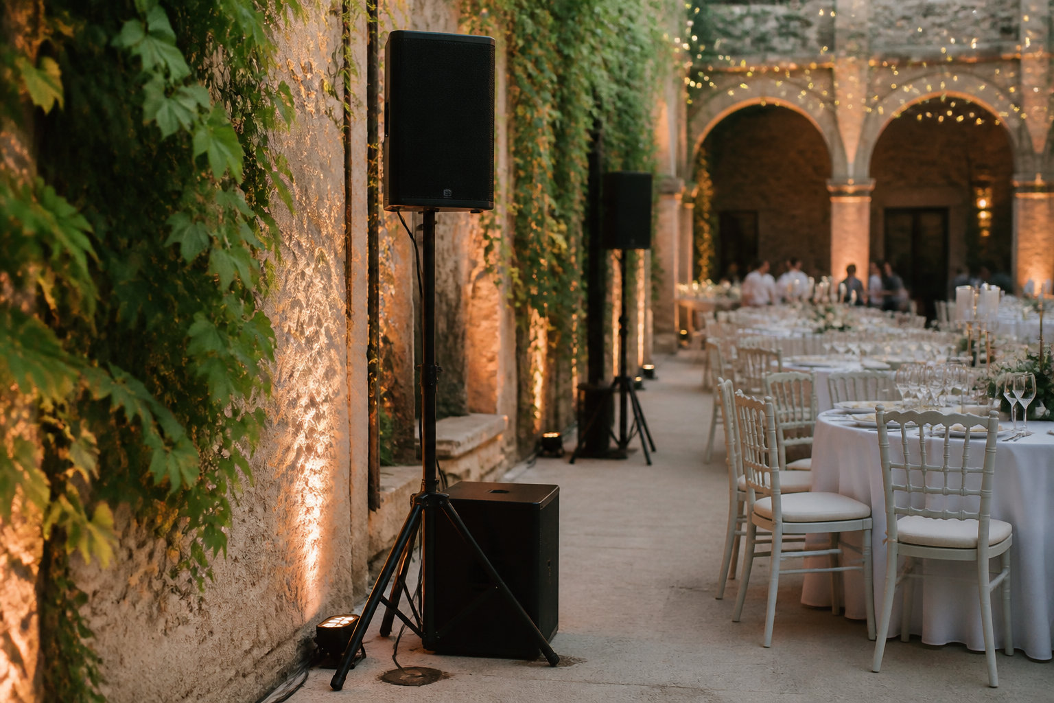 DJ et sonorisation dans un domaine ancien pour un mariage près de Tarbes