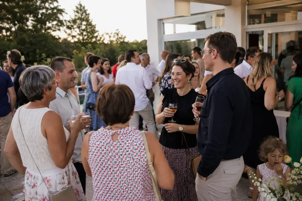 Vin d’honneur convivial lors d’un baptême dans les Hautes-Pyrénées
