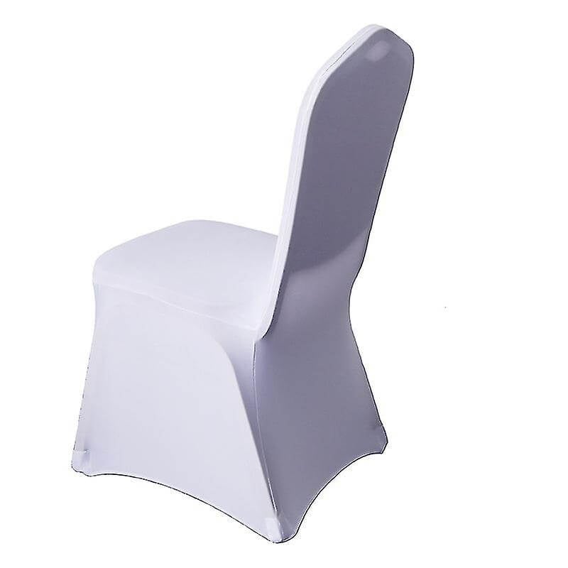 Housse de chaise blanche en lycra sur une chaise de mariage