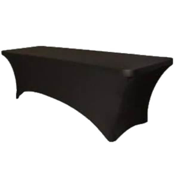 Housses noires lycra pour table rectangulaire – Image 3