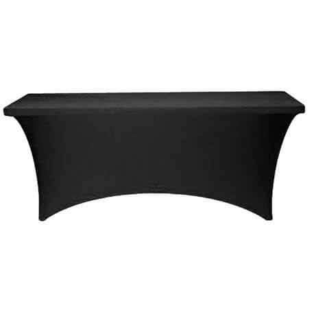 Housses noires lycra pour table rectangulaire – Image 2
