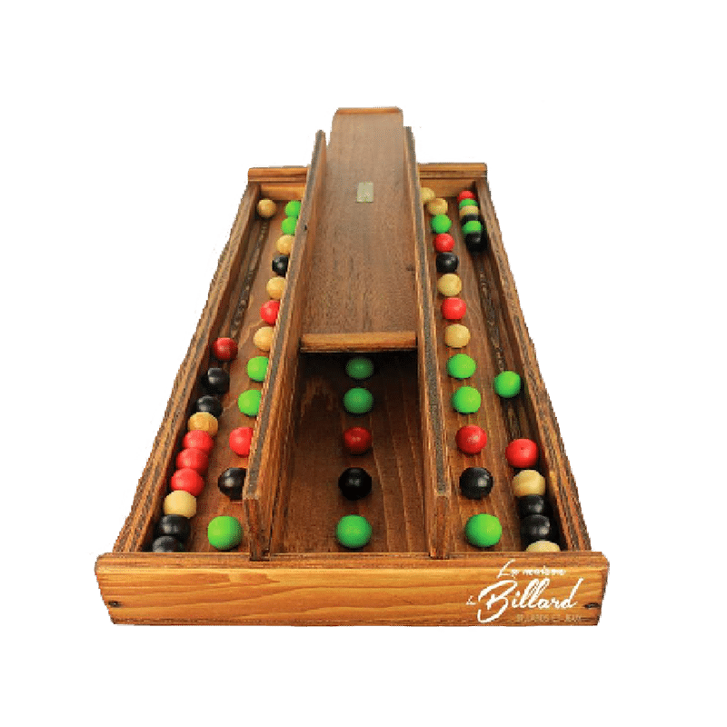 Jeu de memory en bois avec ses billes de couleur