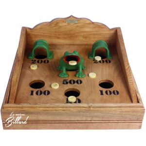 Jeu de la grenouille de table en bois avec ses palets