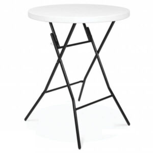 Table mange-debout pliante à plateau rond